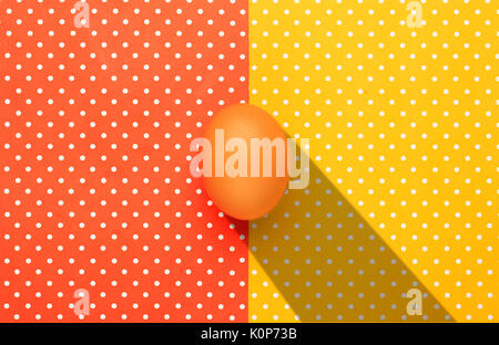 Eggs with colorful topped background Stock Photo
