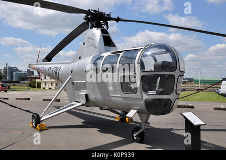 Westland WS-51 Dragonfly HR5 helicopter WG751 GJ710 at Historic Dockyard Chatham. Vintage aircraft Stock Photo