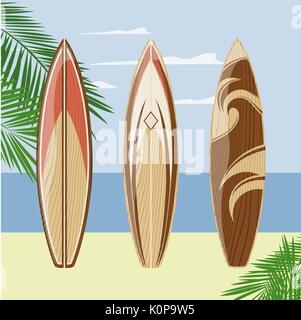 Three palms. Vector Stock Vector Image & Art - Alamy
