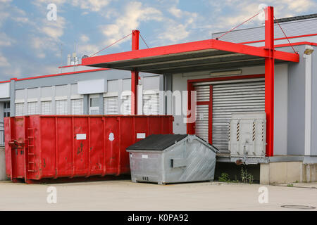 Truck Loading ramp on a warehouse building in Hessen, Germany Stock Photo