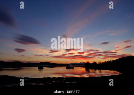 Sunset over Loch Etive Stock Photo