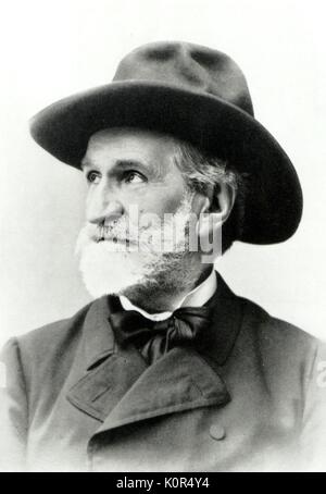 Giuseppe Verdi wearing hat. Italian composer,  9 or 10 October 1813 - 27 January 1901.