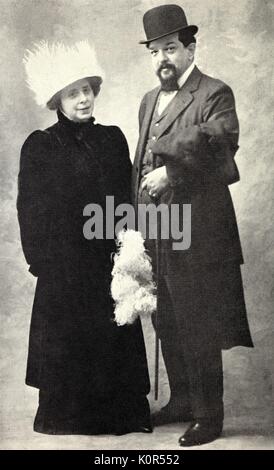 Claude Debussy and wife Emma Bardac - portrait. French composer, 22 August 1862 - 25 March 1918. Stock Photo