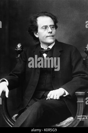 Gustav Mahler portrait, in New York, 1909 photograph byA.  Dupont studio.   Austrian composer, 1860 - 1911. Stock Photo