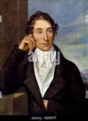 Carl Maria von Weber by Caroline Bardua. German composer, conductor, pianist and critic 1786-1826. Stock Photo