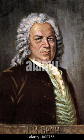Johann Sebastian Bach portrait German composer & organist, 1685-1750 Stock Photo