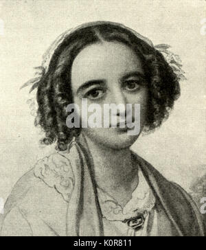 Fanny  Cecilia Mendelssohn , sister of Felix, married  to W. Hensel  (1805-1847).  Her death was a great shock to Felix Mendelssohn who died a few months later. Stock Photo