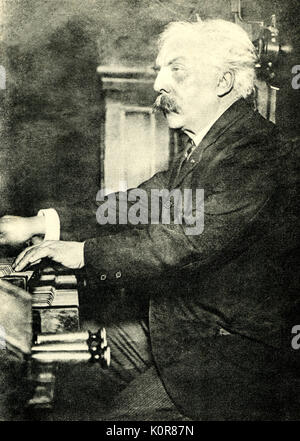 Gabriel Fauré  -  French composer - at the organ at the Église de la Madeleine, Paris (Madelaine Church). ,GF- 1845-1924. Stock Photo