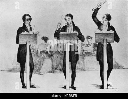 Carl Maria von Weber conducting in London by J. Hayter 1826.  German composer and conductor, 18 November 1786 - 5 June 1826. Stock Photo