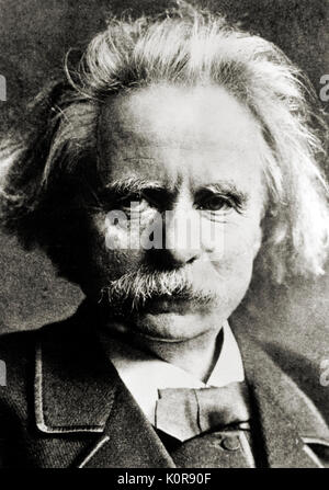 Edvard Grieg -  portrait of Norwegian composer, 1843-1907. Stock Photo