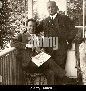 Franz LEHAR and Richard Tauber in Lehar's villa at Bad Ischl. Hungarian composer (1870-1948) Stock Photo