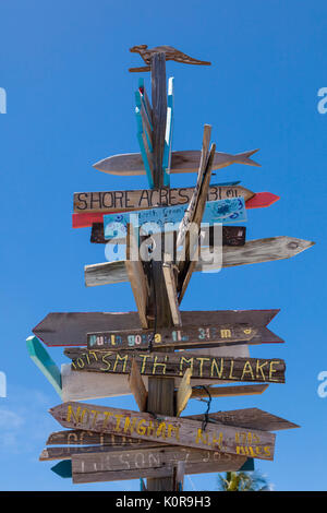 Funky Signposts Funky signposts in Key West Florida Stock Photo - Alamy