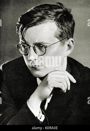 Dmitri Shostakovich - portrait of Russian composer, c 1937. Schostakowitsch. 25 September 1906 - 9 August 1975. Stock Photo