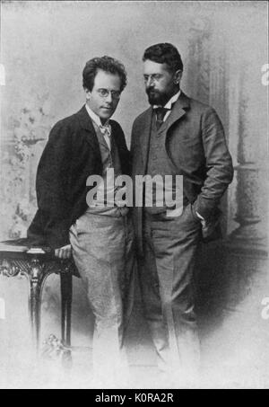 MAHLER, Gustav & Arnold ROSE in Vienna 1899 Austrian composer, 1860-1911 Stock Photo