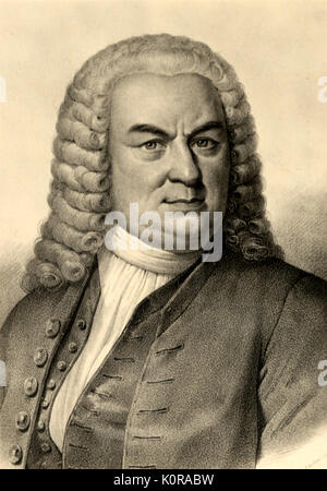 Johann Sebastian Bach. German composer & organist, 1685-1750 Stock Photo