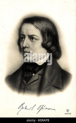 Robert Schumann. German composer (1810-1856). Stock Photo