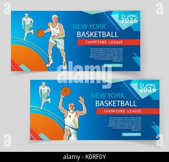 Basketball Flyer & Poster Cover Template Stock Vector