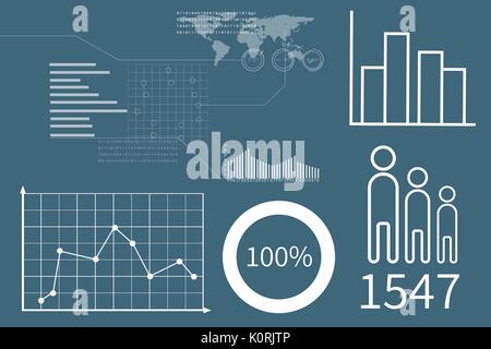 Digital composite of Business interface with graphics Stock Photo