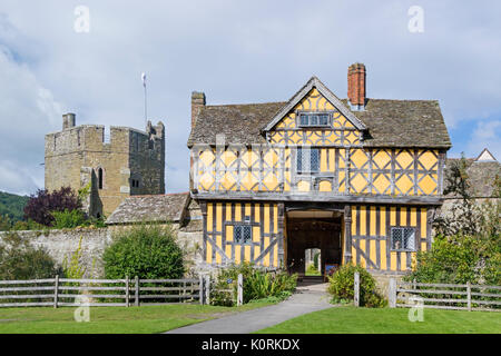 Stokesay Castle a medieval fortified manor houses, Shropshire, England, UK Stock Photo