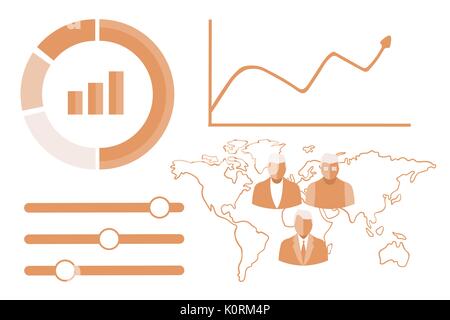 Digital composite of Business interface with graphics Stock Photo