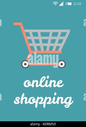 Digital composite of Online shopping interface Stock Photo