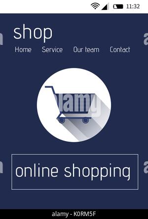 Digital composite of Online shopping interface Stock Photo