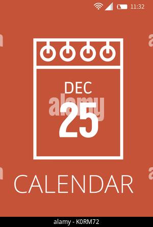 Digital composite of Calendar application interface Stock Photo