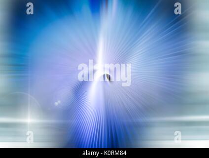 Digital composite of Abstract transition with  tunnel blur effect Stock Photo