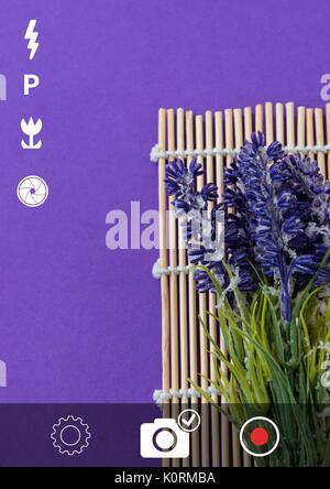 Digital composite of Camera phone application interface Stock Photo