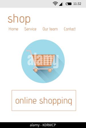 Digital composite of Online shopping interface Stock Photo