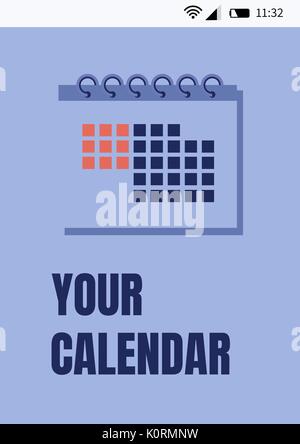 Digital composite of Calendar application interface Stock Photo