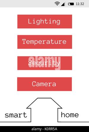 Digital composite of Smart house application interface Stock Photo