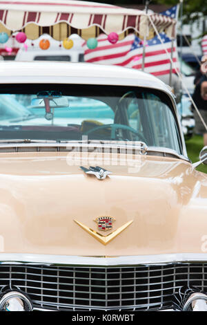 1954 American cadillac car at a vintage retro festival. UK Stock Photo