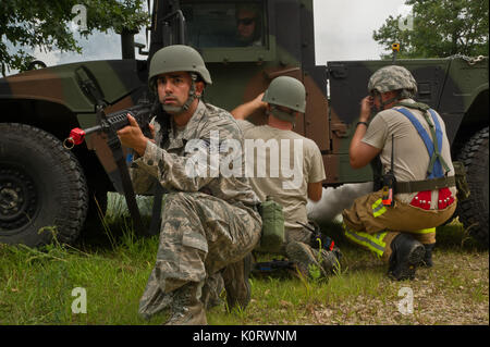 Trasis Unit Air Force firefighters from the 349th Civil Engineer Squadron at Travis ...