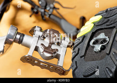 Detail Of Cycle Track With SPD Pedal Stock Photo