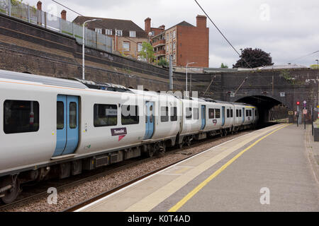 Thameslink train at Kentish Town station in London Stock Photo