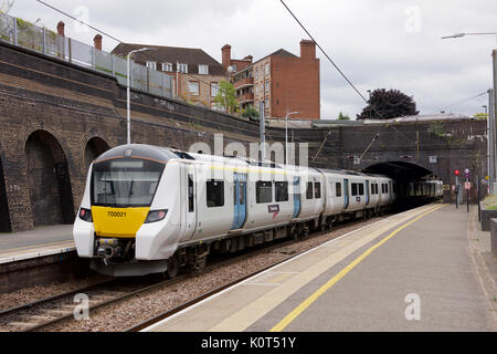 Thameslink train at Kentish Town station in London Stock Photo