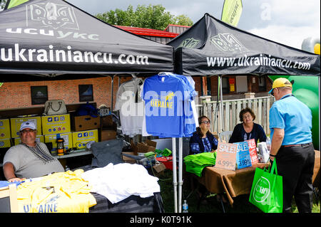 August 19, 2017. Toronto, Canada – Largest Ukrainian diaspora celebrating 26 Ukrainian Independence Day at Centennial Park in Toronto, ON, Canada Stock Photo