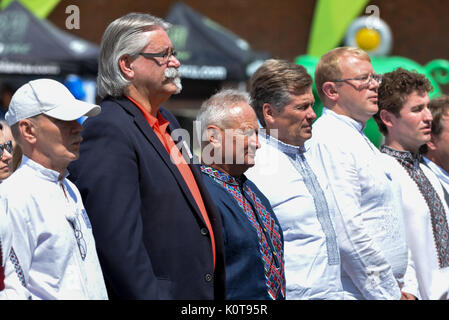 August 19, 2017. Toronto, Canada – Largest Ukrainian diaspora celebrating 26 Ukrainian Independence Day at Centennial Park in Toronto, ON, Canada Stock Photo