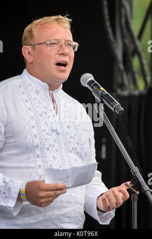 August 19, 2017. Toronto, Canada – Andriy Shevchenko Ambassador, Embassy of Ukraine in Canada duirng the  Largest Ukrainian diaspora celebration of 26 Stock Photo