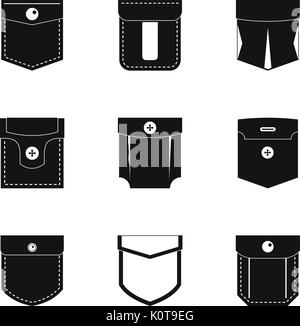 Pocket form icon set, simple style Stock Vector Image & Art - Alamy