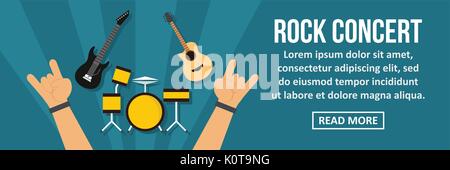 Rock concert banner horizontal concept Stock Vector