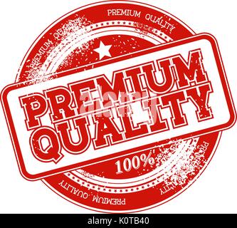 premium quality grunge stamp isolated on white background Stock Vector