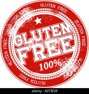 gluten free grunge stamp isolated on white background Stock Vector