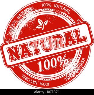 natural grunge stamp isolated on white background Stock Vector