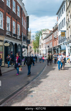 Shoppers and tourists in Trinity Street, Cambridge, England. Stock Photo