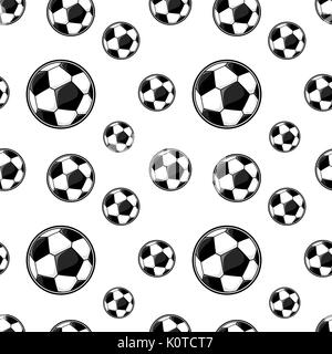 soccer balls seamless pattern for sports themes decoration Stock Vector