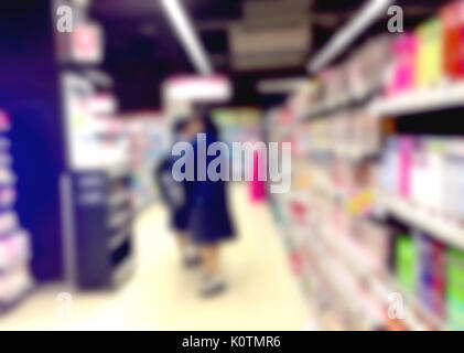 Supermarket blurred background Stock Photo
