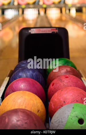 ten pin bowling Stock Photo