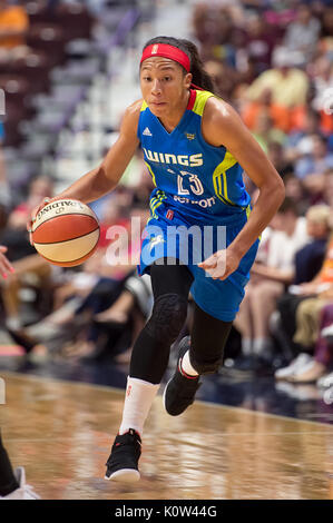 Uncasville, Connecticut, USA. 23 August, 2017. Dallas Wings guard ...